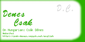 denes csak business card