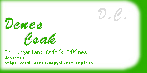 denes csak business card